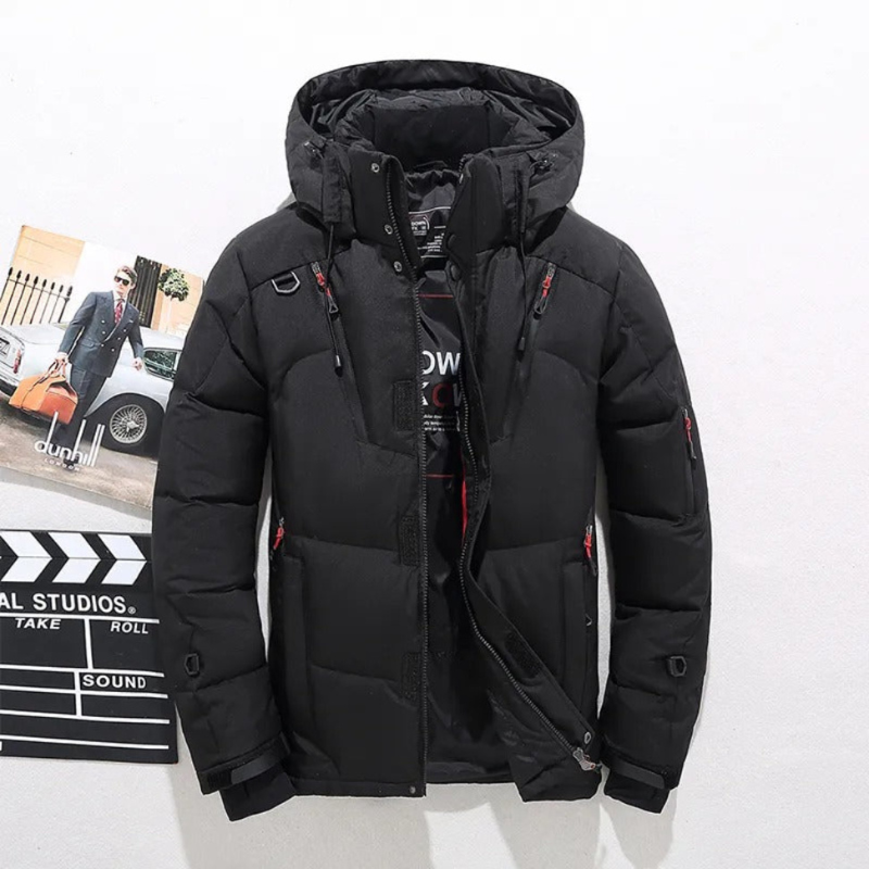 Winterjacke mit Reißverschluss für Herren | Lange Ärmel