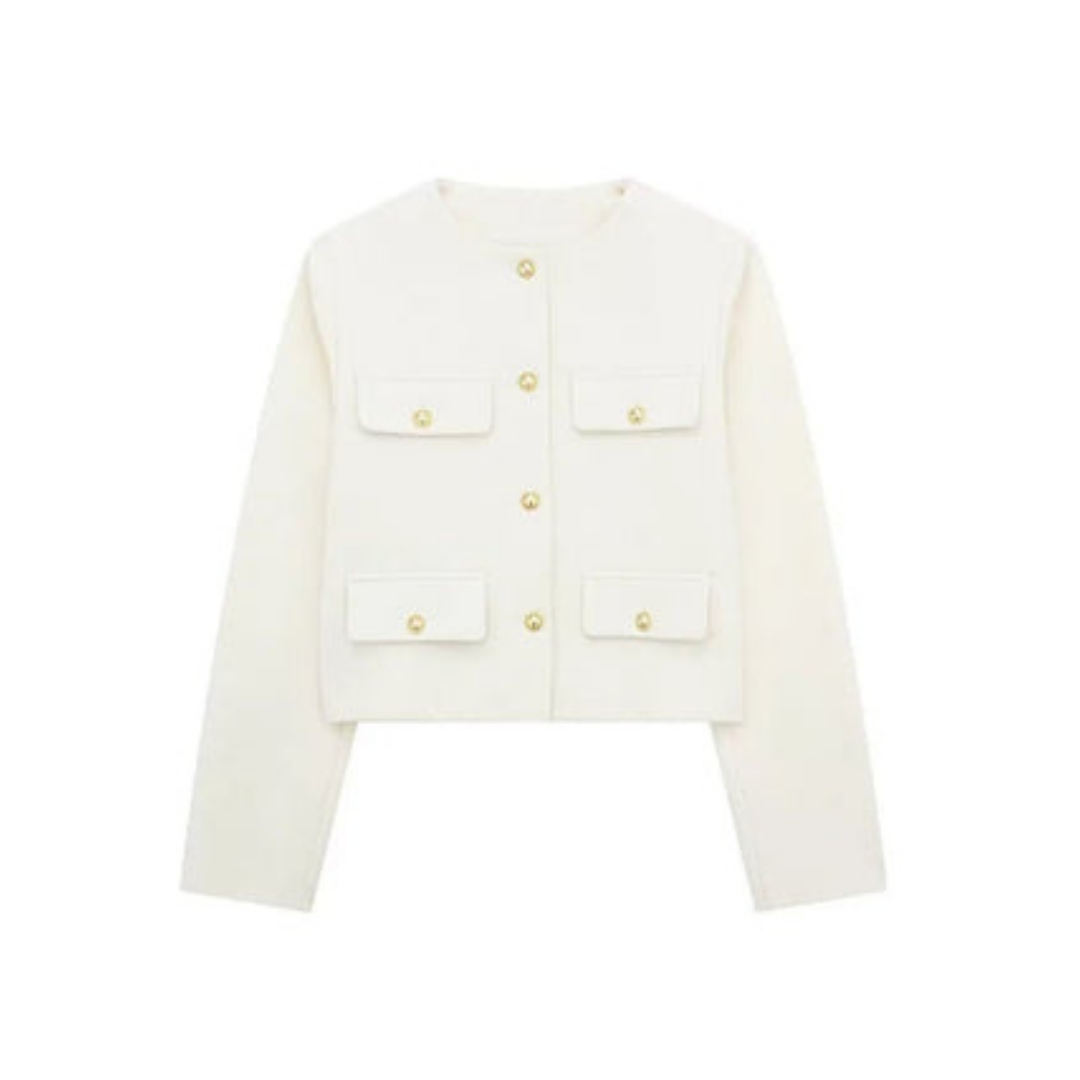 Veste Courte En Tricot Pour Femmes | Manches Longues