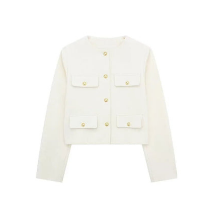 Veste Courte En Tricot Pour Femmes | Manches Longues