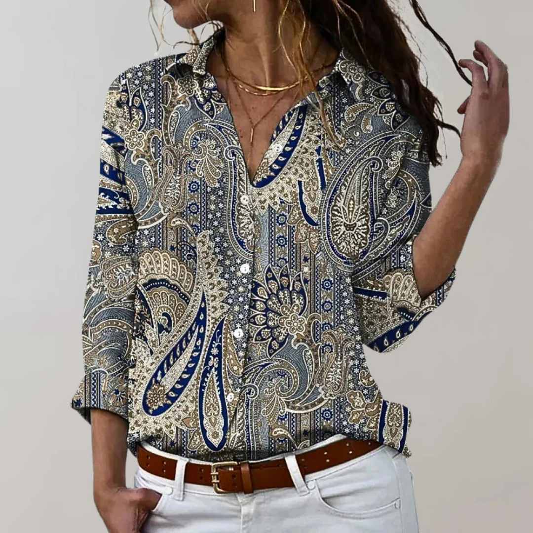 Chemise Boutonnée Imprimée Pour Femmes | Stylisé