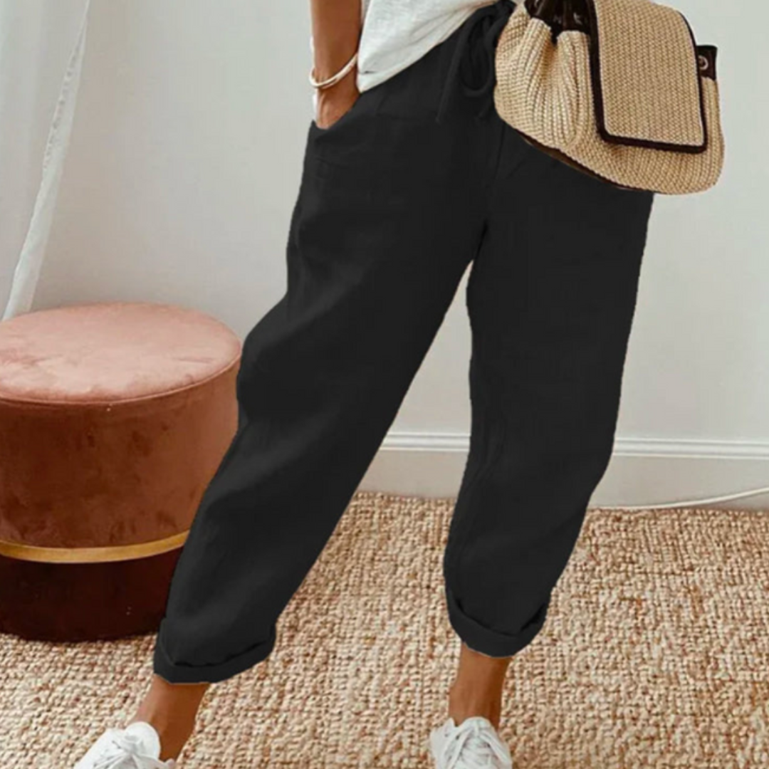 Casual Short Pants with Pom-Poms for Women | Wide Leg