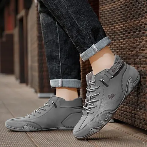 Chaussures De Marche Pieds Nus À Cheville Pour Hommes | À Lacets