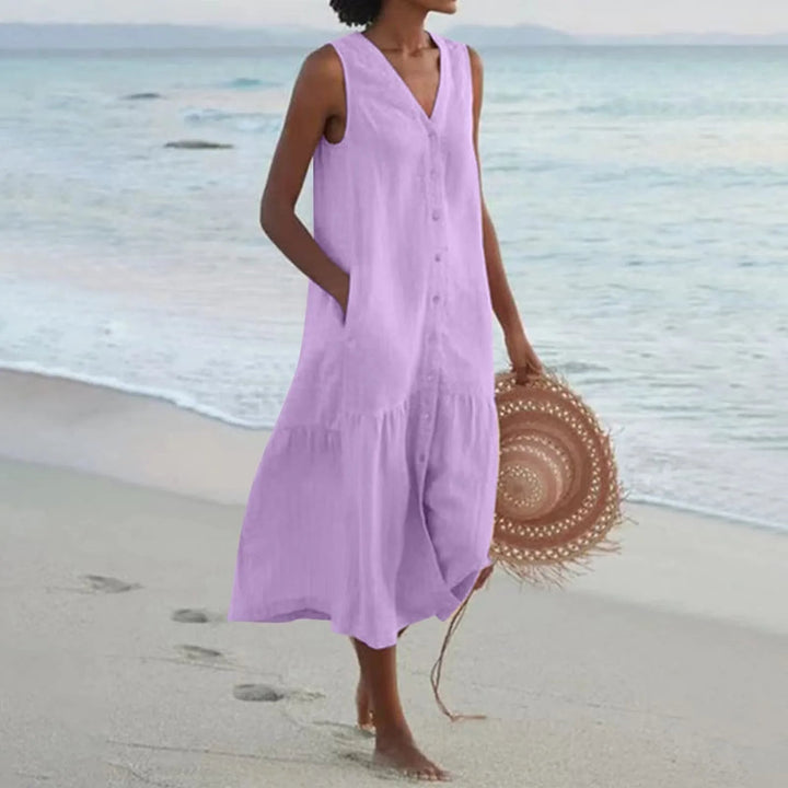 Lena | Robe à col en V pour femmes