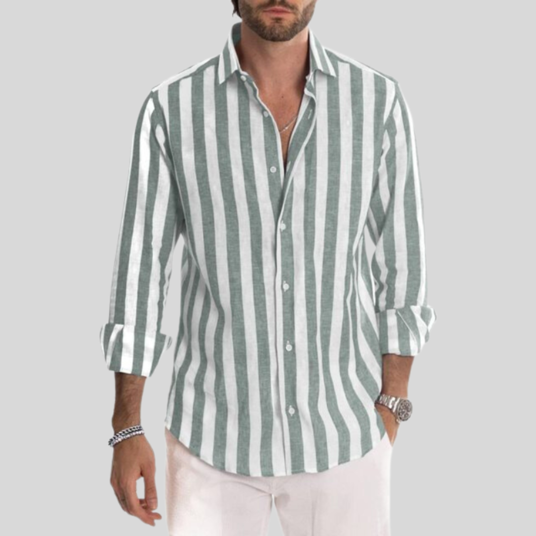 Chemise Décontractée À Manches Longues Pour Hommes | Button En Bas