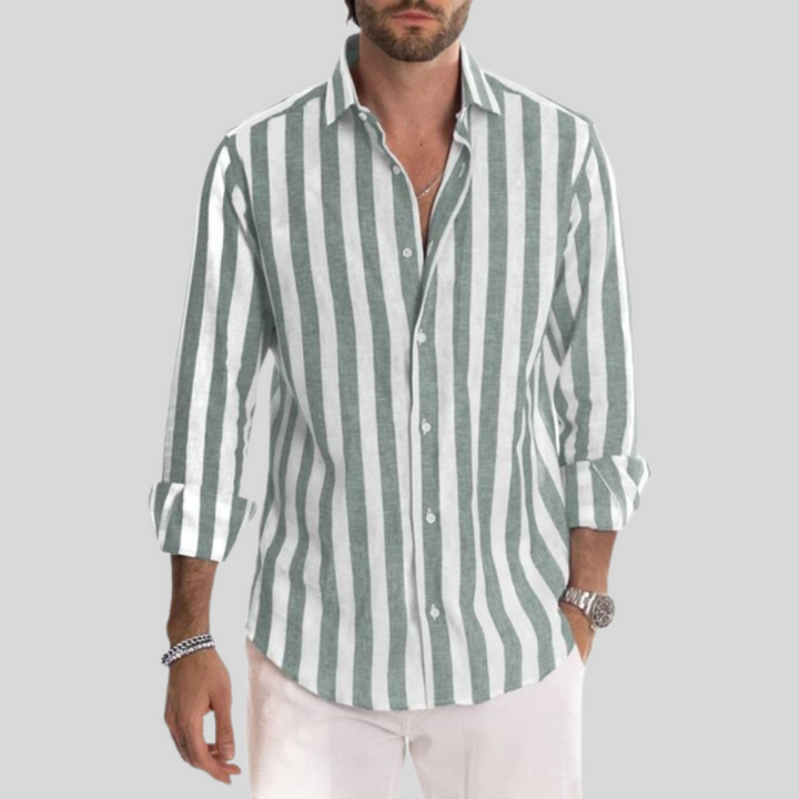 Chemise Décontractée À Manches Longues Pour Hommes | Button En Bas