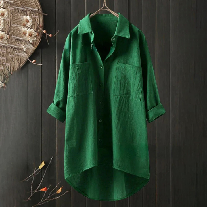 Chemise Longue Et Surdimensionnée À Boutons Pour Femmes | Décontractée