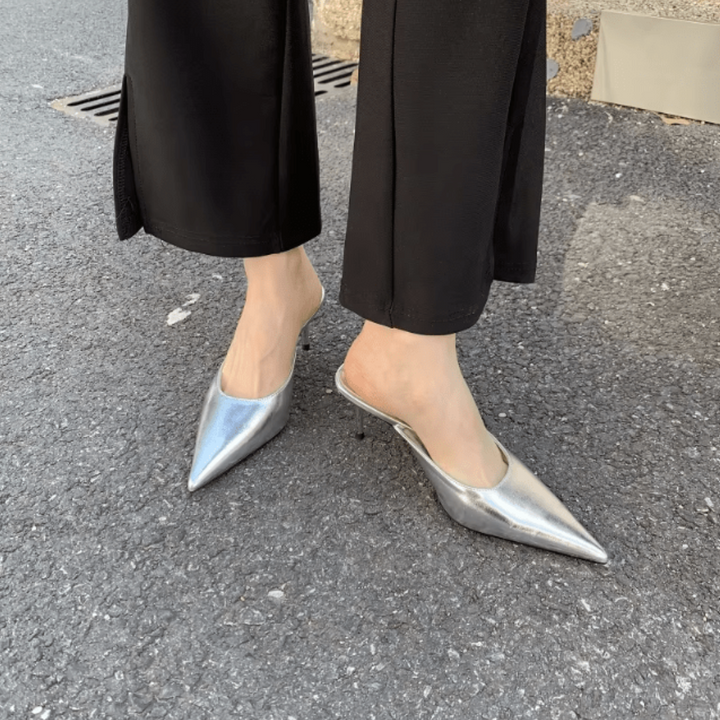 Mules À Bout Talon Pointu Pour Femmes | Sans Dos