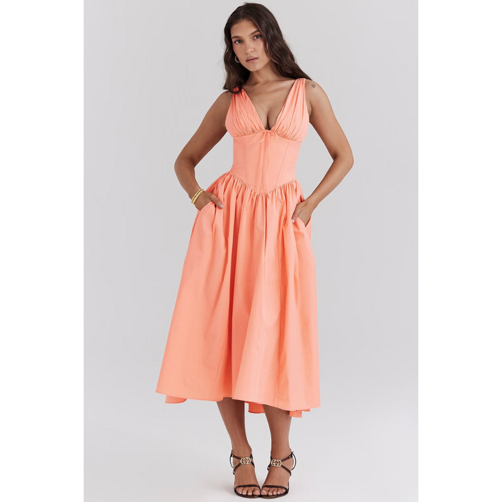 Corset Robe D'invité De Mariage D'été | Maxi