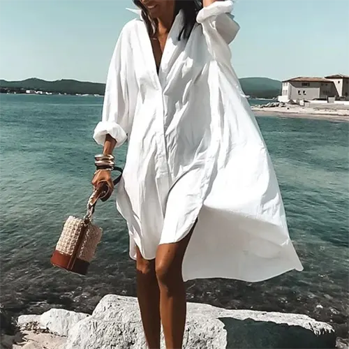 Camicia da notte estiva elegante e oversize per donne | Mini