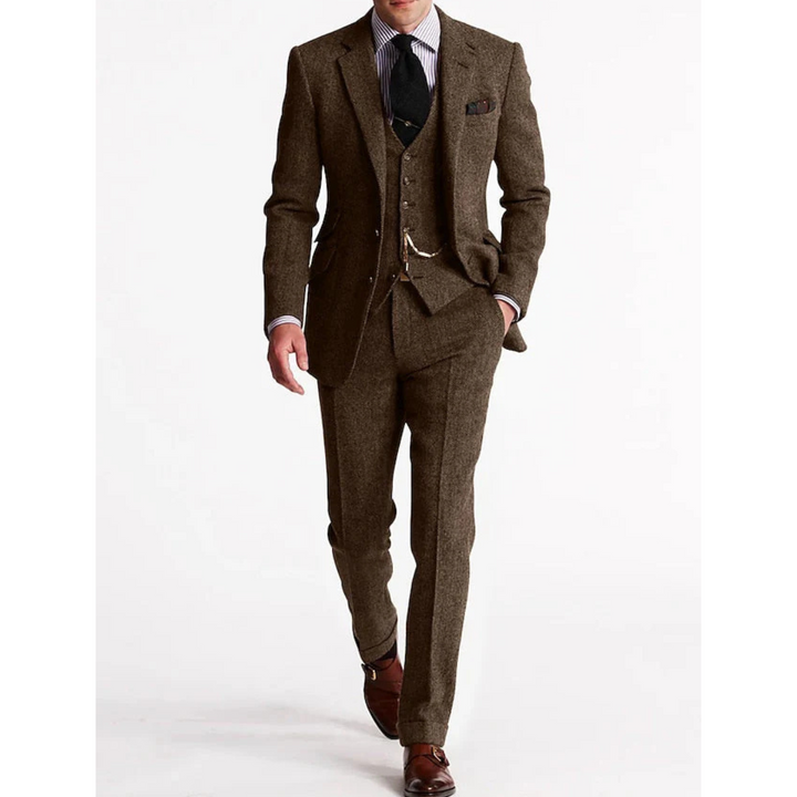 Costume D'invité De Mariage Vintage Trois Pièces Pour Hommes | Classique
