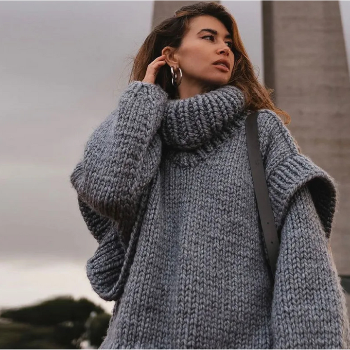Sie waren | Übergroßer Strickpullover für Frauen | Heiß
