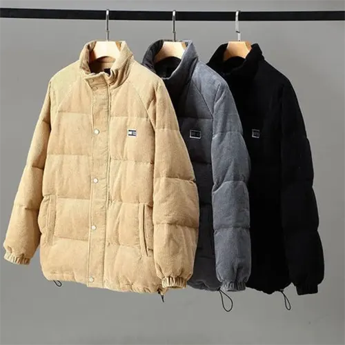 Veste Corduroy D'hiver Décontractée Pour Hommes | Bouton En Bas