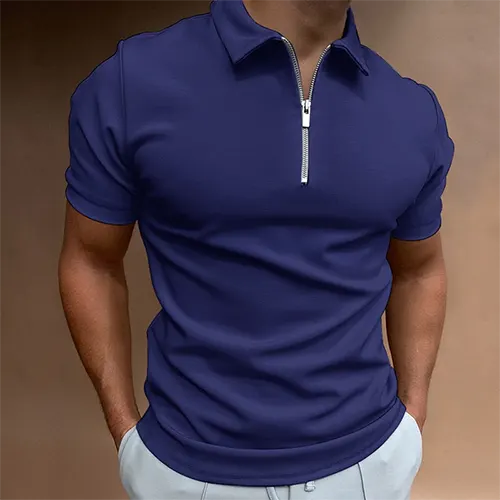 Polo Décontracté D'été Pour Hommes | Fermeture Éclair