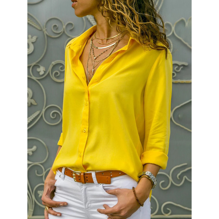 Halbformelle Sommerbluse für Damen | Lange Ärmel