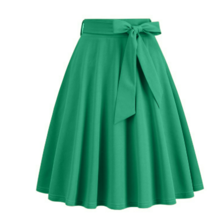 Femmes Jupe Mi-longue Taille Haute | Nœud Papillon