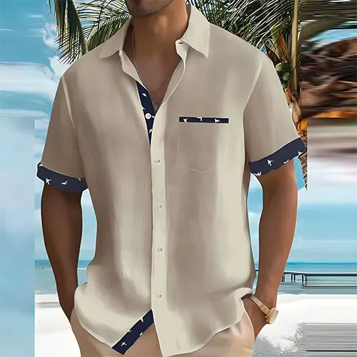 Chemise D'été À Manches Courtes Pour Hommes | Respirante