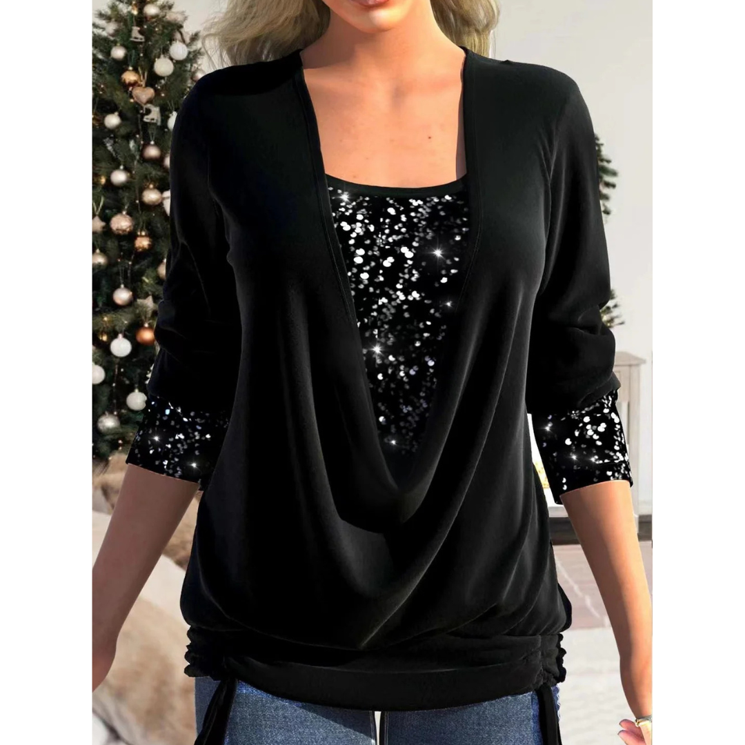 Ziskara | Top Donna Con Paillettes | Elegante