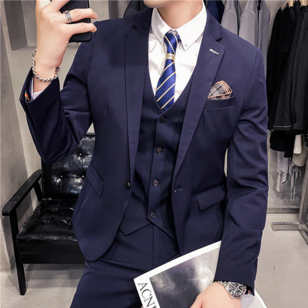 Costume Trois Pièces Classique Invités Au Mariage  Pour Hommes | Confortable