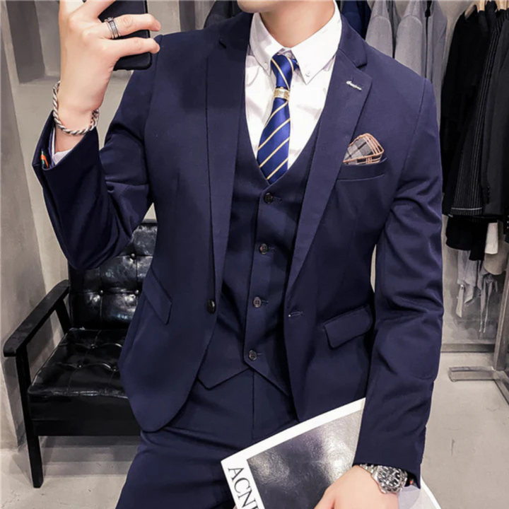 Costume Trois Pièces Classique Invités Au Mariage  Pour Hommes | Confortable