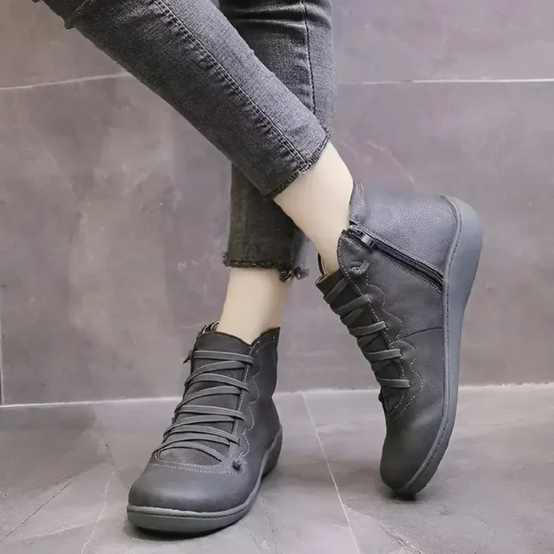 Bottes Décontractées À Fermeture Latérale Et Pour Femmes | À Lacets