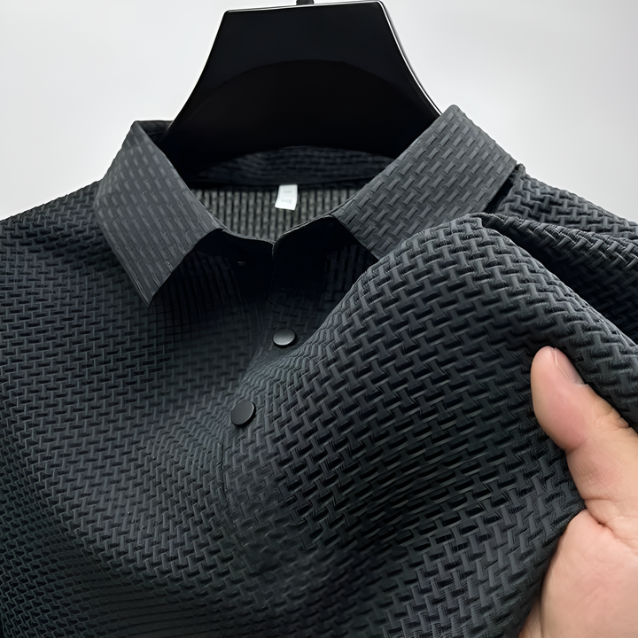 Polo Texturé Décontracté Pour Hommes | Manches Courtes