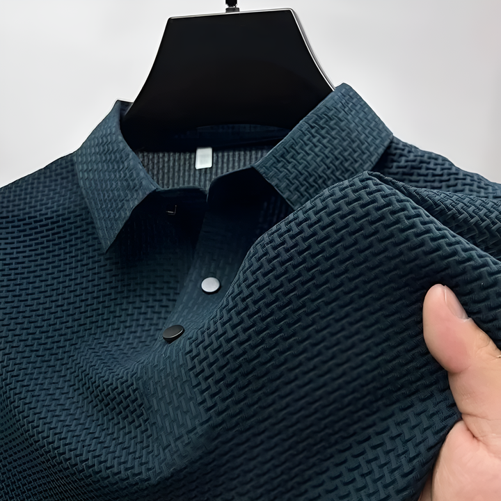 Polo Texturé Décontracté Pour Hommes | Manches Courtes