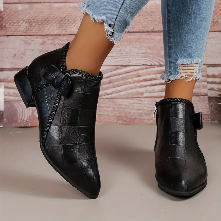 Bottines élégantes à Fermeture éclair Pour Femmes | à Talons Bas