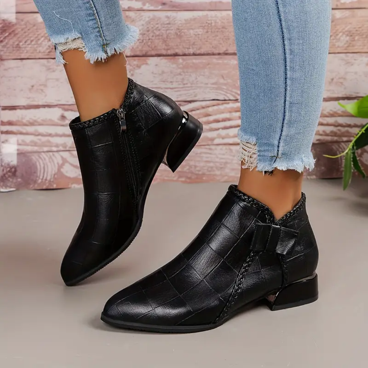 Bottines élégantes à Fermeture éclair Pour Femmes | à Talons Bas