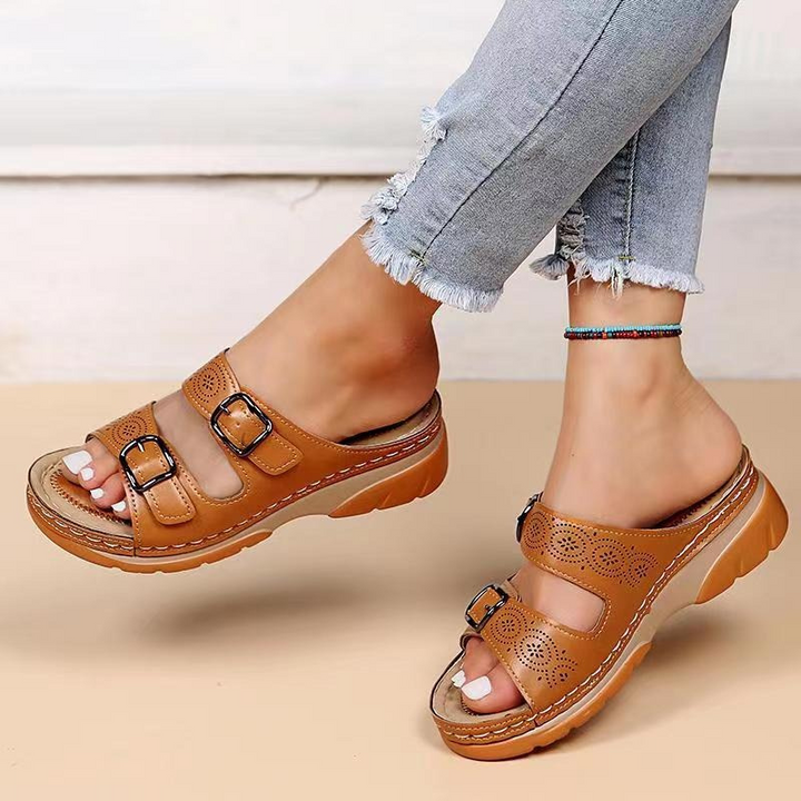 Sandalen mit Keilsohle für Frauen | Slip-on