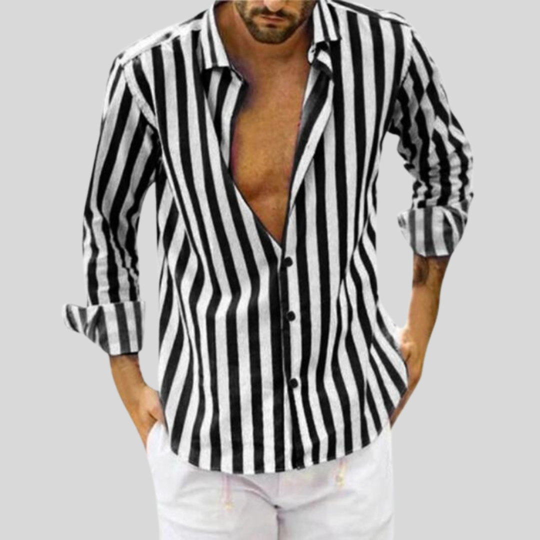 Chemise Décontractée À Manches Longues Pour Hommes | Button En Bas