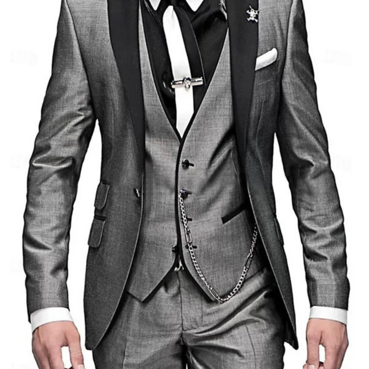 Tuxedo Trois Pièces Pour Hommes Costume D'invité De Mariage | Stylisé