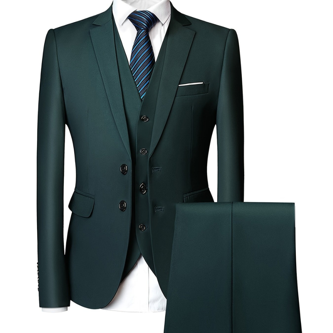 Hommes Invités De Mariage  Costume Trois Pièces | Simple Boutonnage