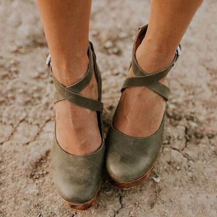 Sandales À Talons Pour Femmes, Avec Lanières À La Cheville | Élégantes