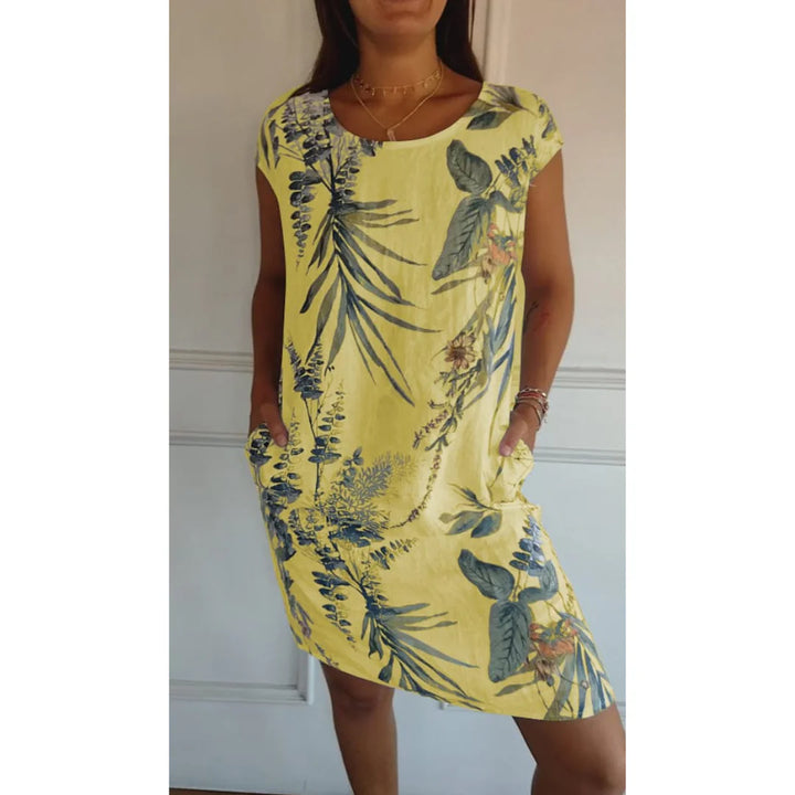 Kleid Frauen Rundhalsausschnitt | Komfortabel