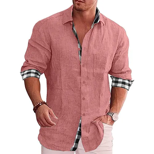 Casual Long Sleeve Summer Shirt for Men | Plaid