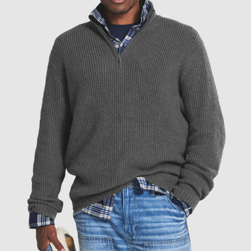 Maglione Invernale A Maniche Lunghe A Costine Per Uomo | Caldo