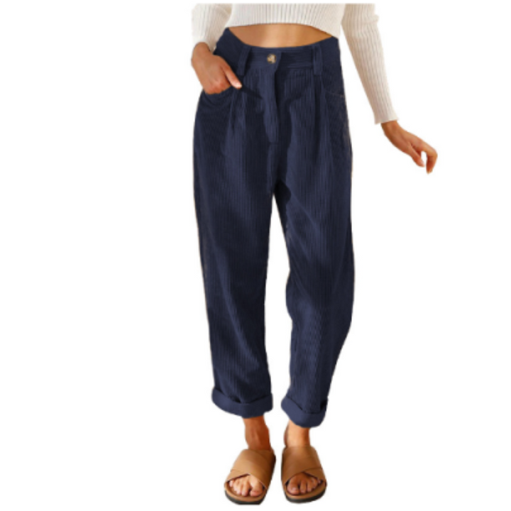 Pantalon en Velours Côtelé Souple Pour Femmes | Stylish