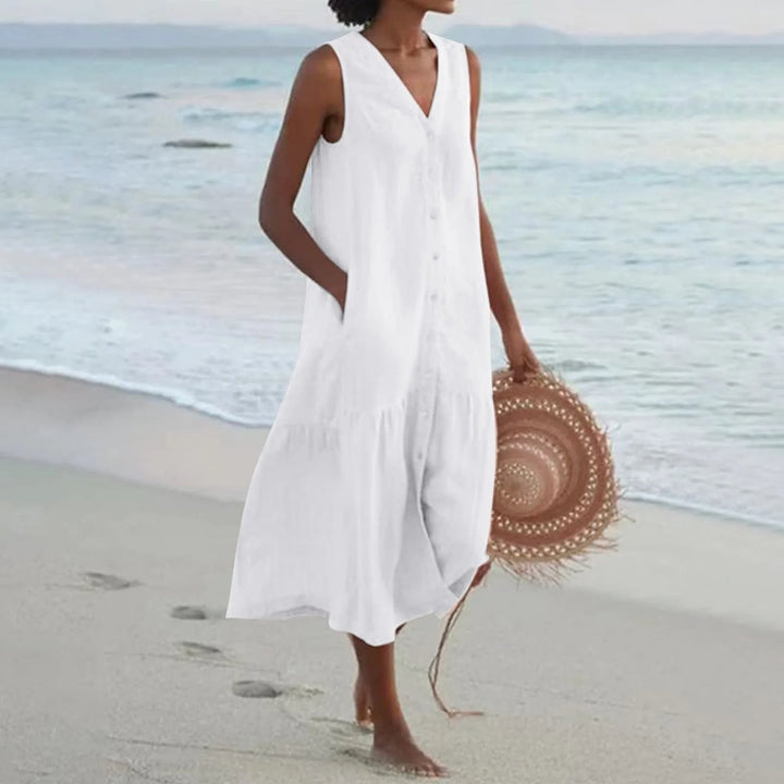 Lena | Robe à col en V pour femmes