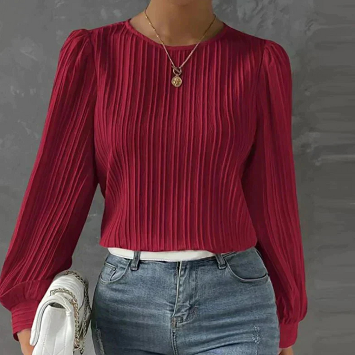 Top Pleated Long Sleeves For Women | Elegant