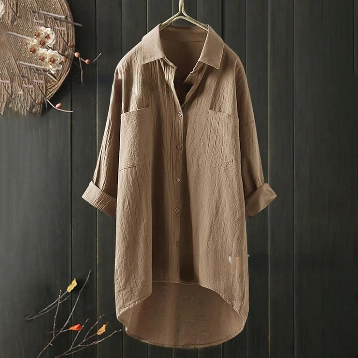 Chemise Longue Et Surdimensionnée À Boutons Pour Femmes | Décontractée