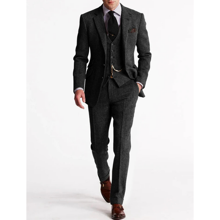 Costume D'invité De Mariage Vintage Trois Pièces Pour Hommes | Classique