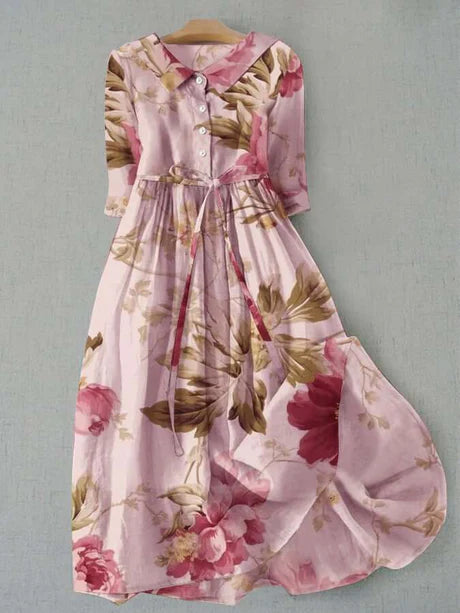 Robe Ample Boutonnée Élégante Pour Femme | Chic