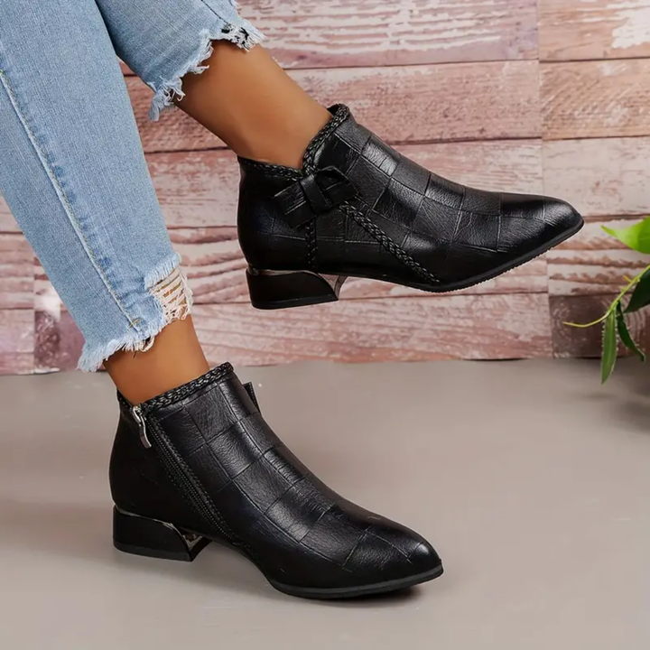 Bottines élégantes à Fermeture éclair Pour Femmes | à Talons Bas