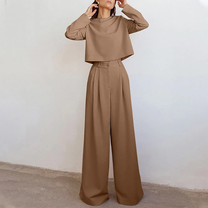 Ensemble Pantalon Et Top à Manches Longues Pour Femme | Casual