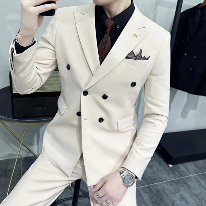 Costume D'invité De Mariage Trois Pièces À Carreaux Pour Hommes | Coupe Ajustée
