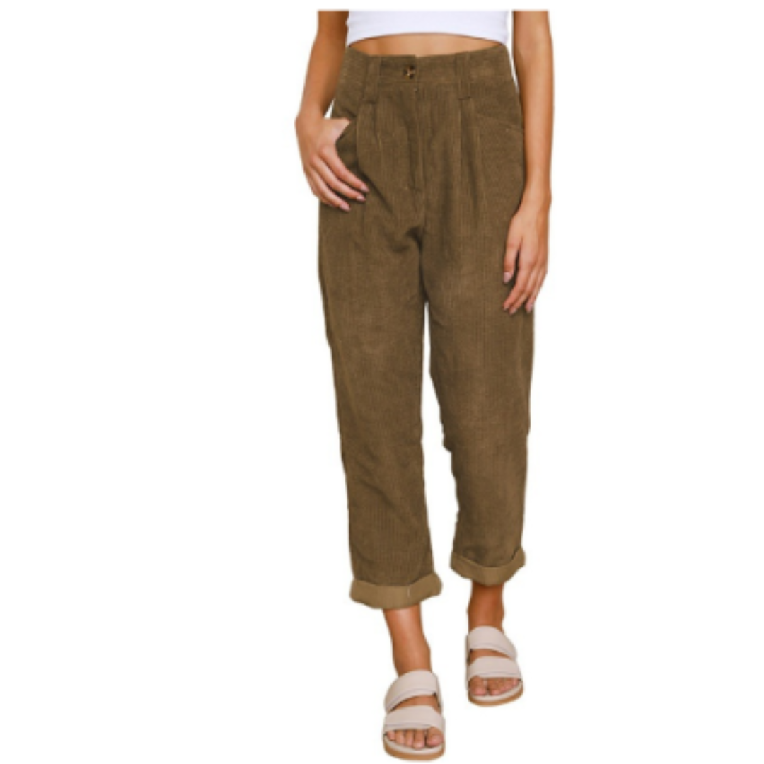 Pantalon en Velours Côtelé Souple Pour Femmes | Stylish