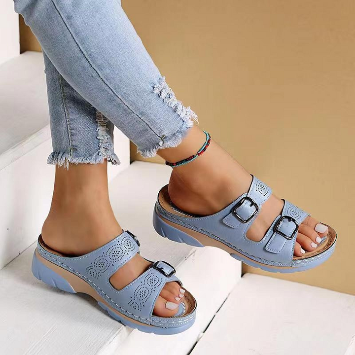 Sandalen mit Keilsohle für Frauen | Slip-on