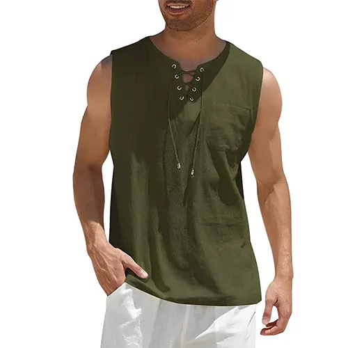 Débardeur D'été Boheme Pour Hommes | Manches Courtes