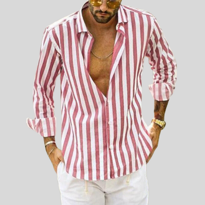Chemise Décontractée À Manches Longues Pour Hommes | Button En Bas