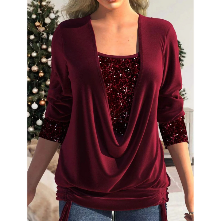 Ziskara | Top Donna Con Paillettes | Elegante